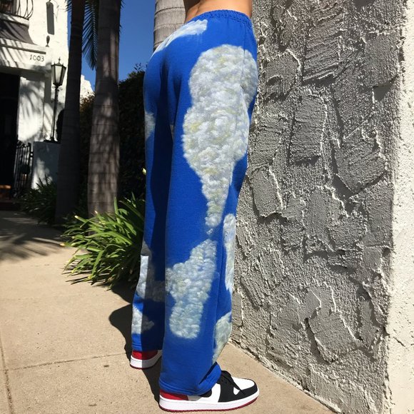 Cloud Collection Other - Sweatpants with Hand Painted Clouds Unisex